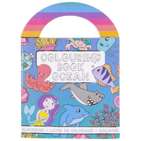 Livro de colorir com adesivos e lápis de cor em bolsa personalizada para meninas e meninos