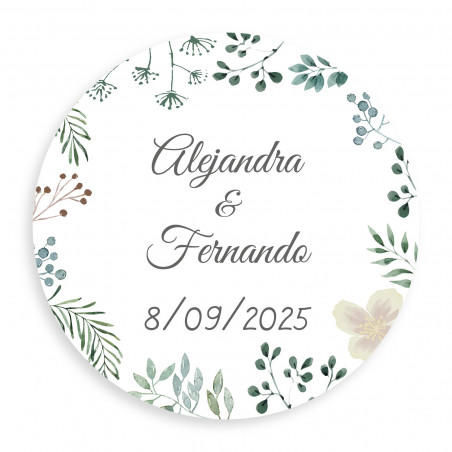 Sementes de flores silvestres no palito para plantar com adesivo personalizável para dar de presente