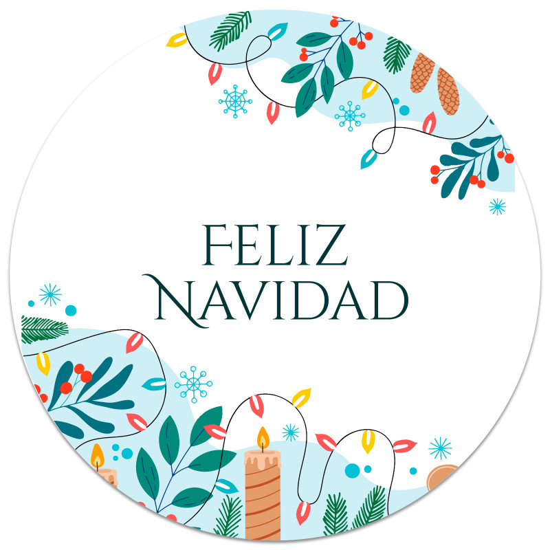 Motivos de Natal adesivos redondos de 3 cm para detalhes