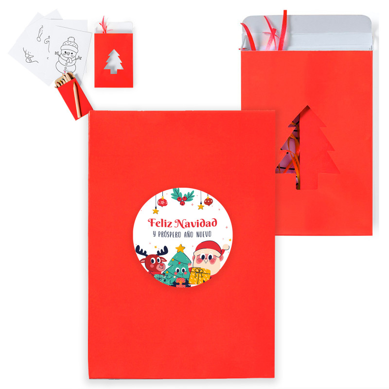 Decorações de natal para colorir com lápis de cor e adesivo de natal personalizável para detalhes