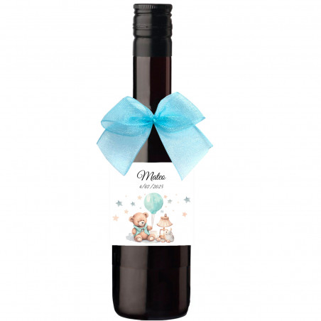 Garrafa de vinho com decoração para batizado