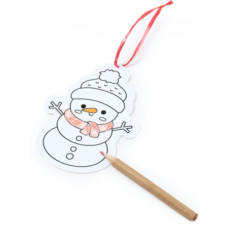 Decorações de Natal para colorir com lápis de cor em caixa personalizada