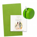 Ioiô de cana de trigo verde em envelope correspondente com cartão de casamento personalizável