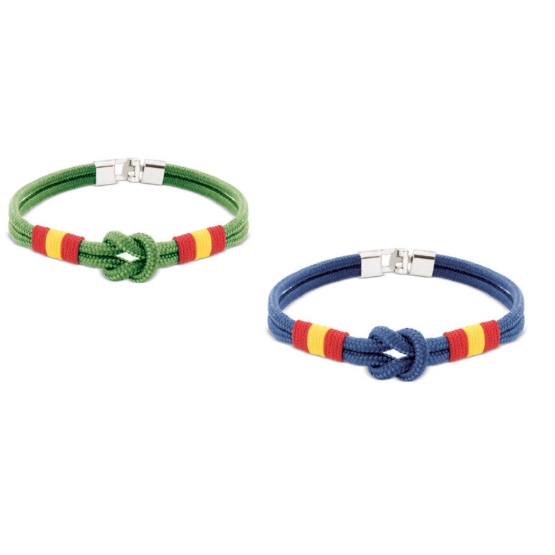 Pulseira masculina de corda com nó de marinheiro