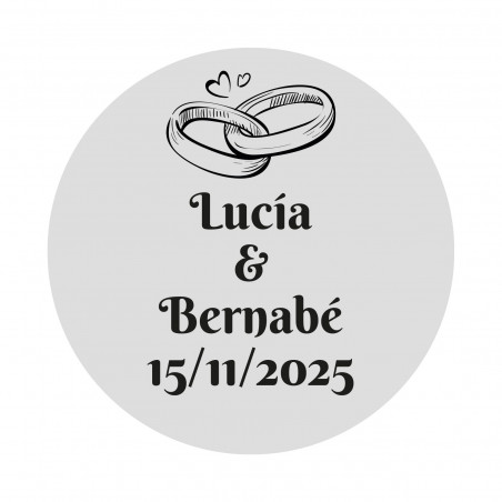 Isqueiro adesivo personalizado de 2 cm para detalhes do casamento