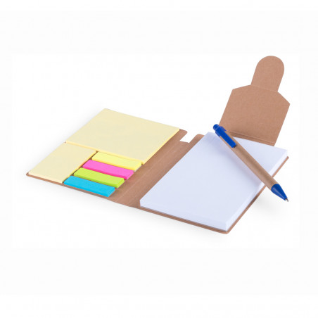 Bloco de notas com post it em diversas cores