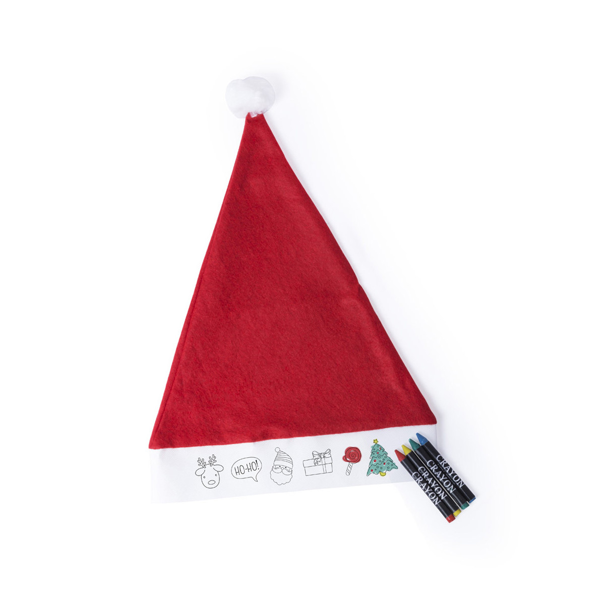 Chapéu de papai noel para colorir