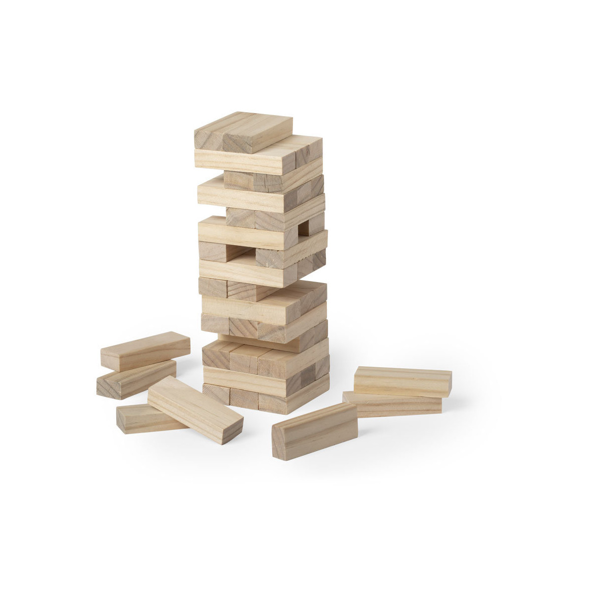 Jogo de madeira jenga em saco de presente