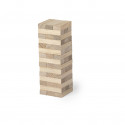 Jogo de madeira jenga em saco de presente