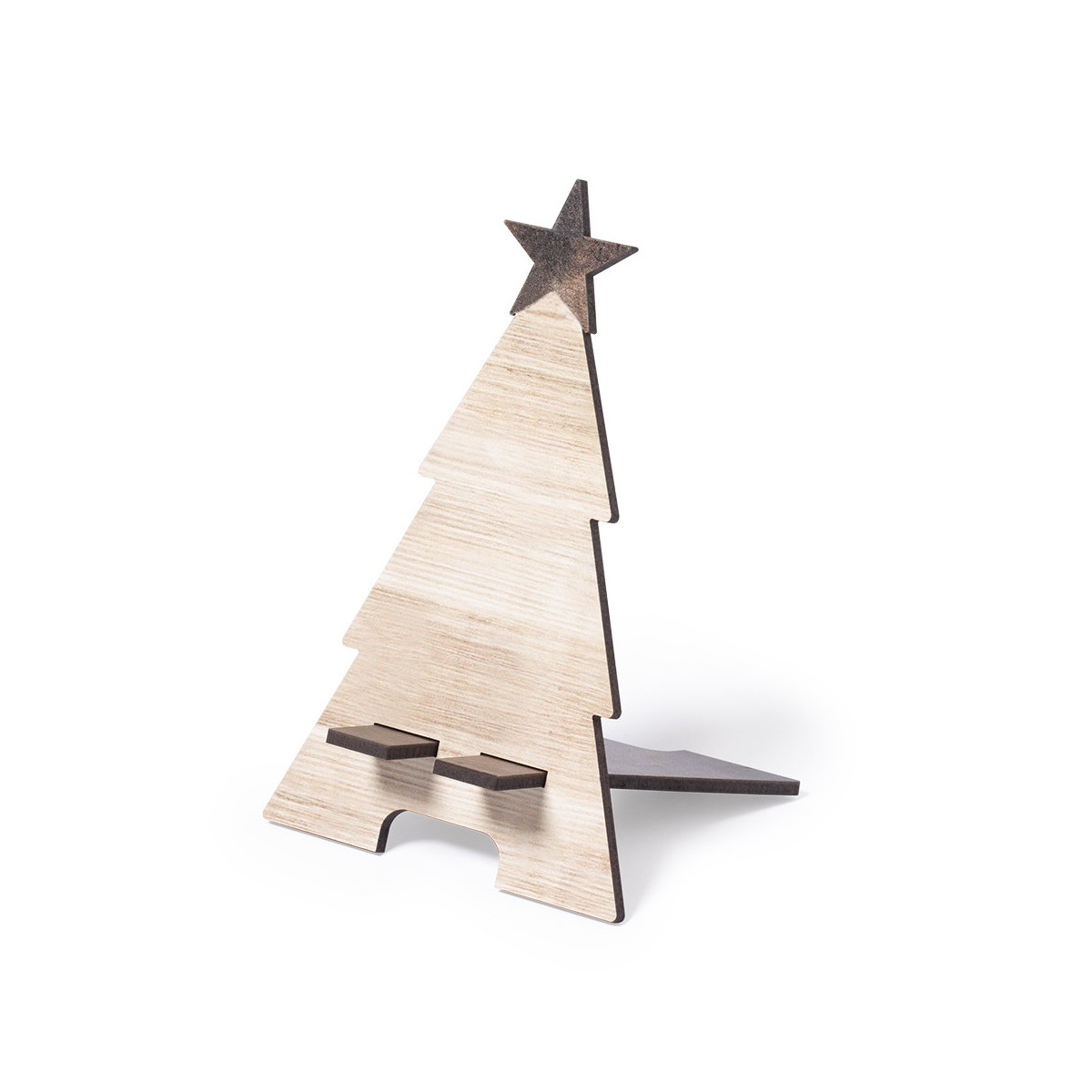 Suporte de mesa para telefone em forma de árvore de natal