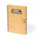 Caderno de anel com fecho e design de natal