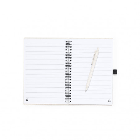 Caderno espiral tamanho a5 com caneta