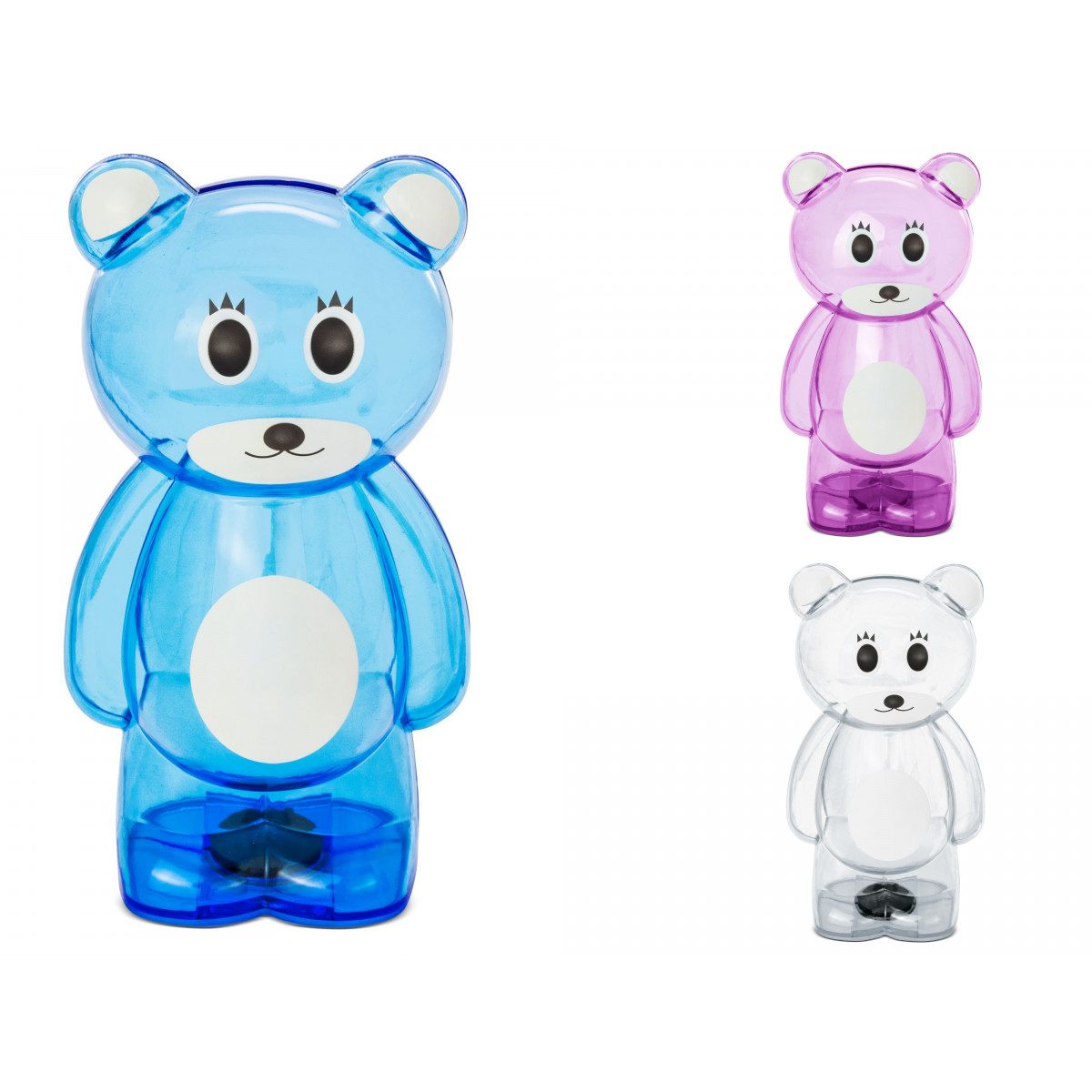 Cofrinho urso transparente