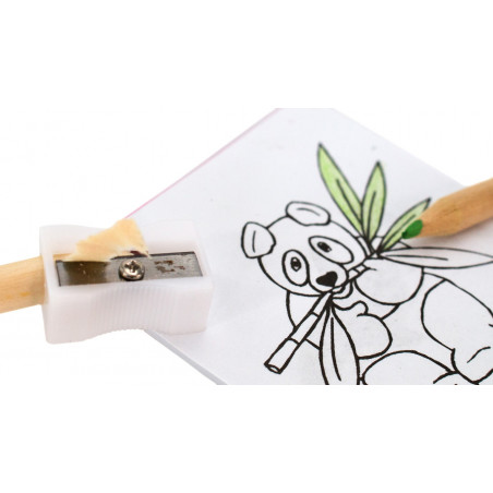 Estojo para colorir com folhas e lápis de cor e adesivo de aniversário personalizável para detalhes