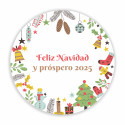 Chaveiro de natal de bambu em envelope vermelho personalizado de natal