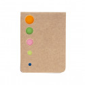 Bloco de notas post it com envelope kraft verde e adesivos personalizados