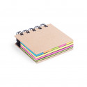 Caderno com post-its adesivos coloridos com adesivo de super-herói